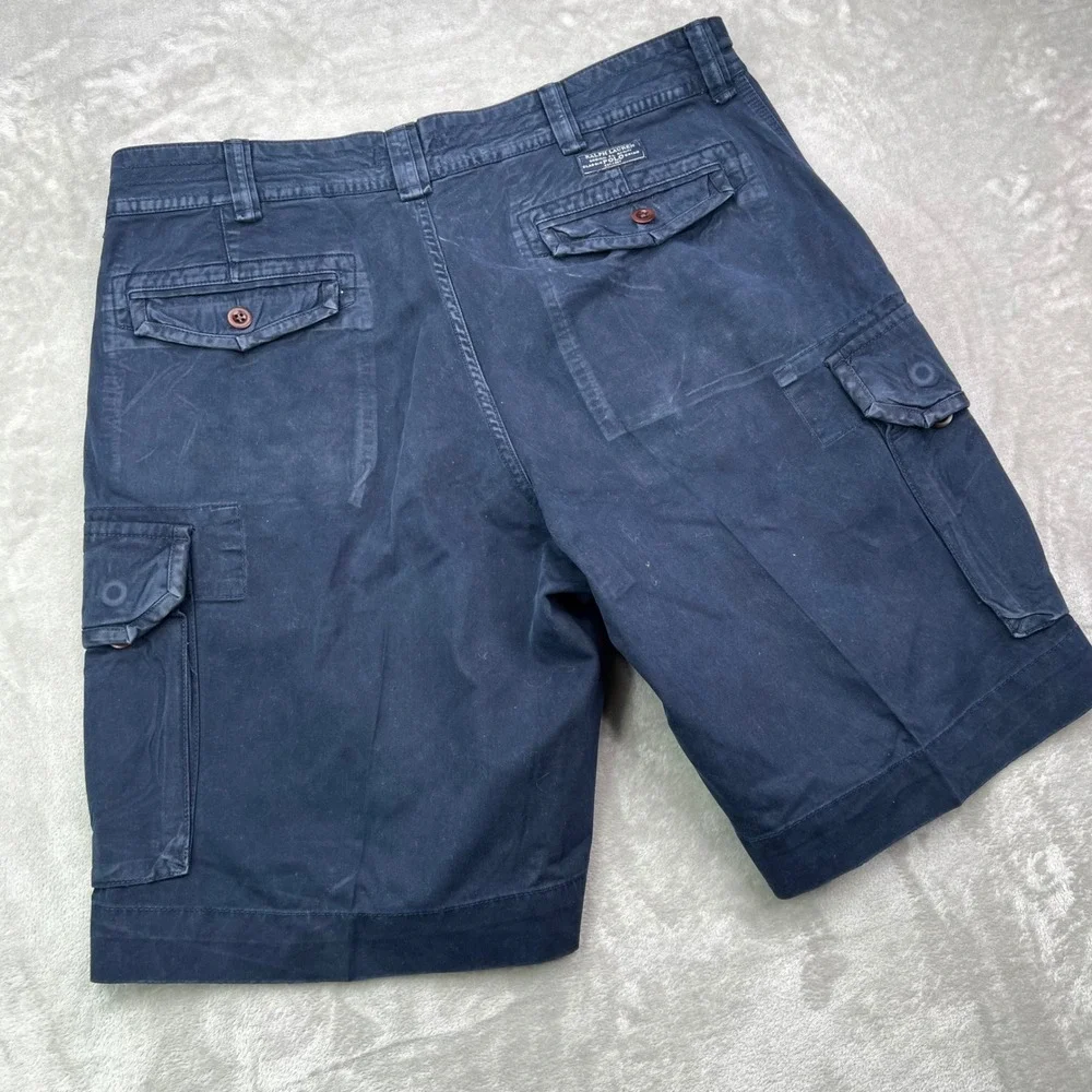 Polo Ralph Lauren Classic Polo Chino‎ Cargo Shorts Mens 38 Navy Cotton Twill 10